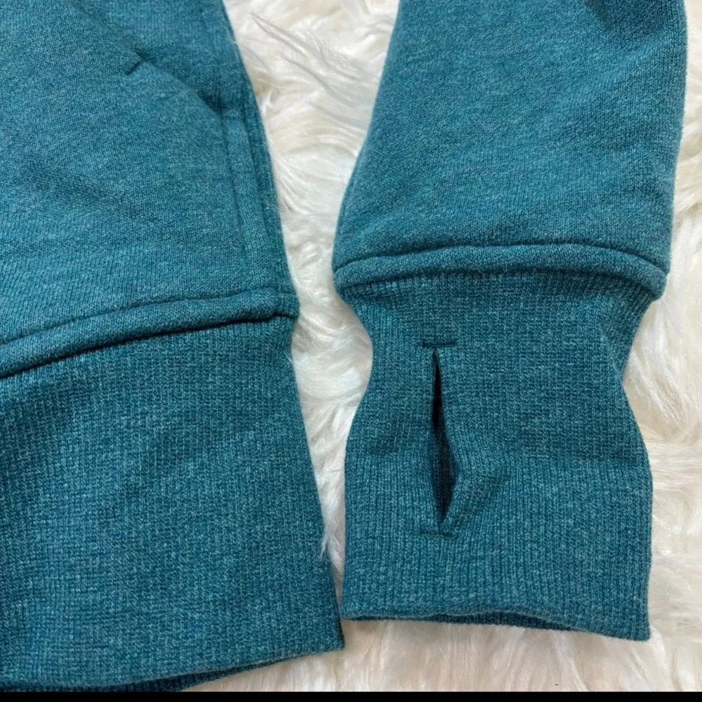 Lululemon Scuba Hoodie Cotton Fleece Heathered Desert Teal Size 4